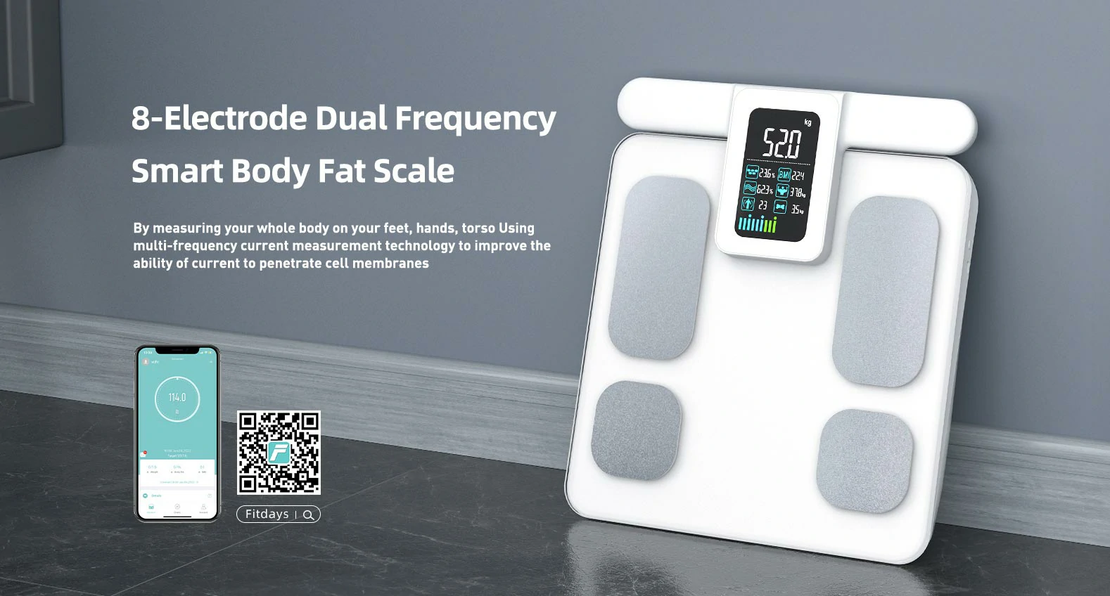Advance Body Composition Scale with 8 Electrodes 